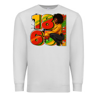 Dove Grey 1865 Juneteenth afro woman Premium Sweatshirt - RanaPortraitStore