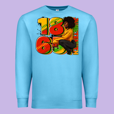 Premium Sweatshirt 1865 Juneteenth afro woman