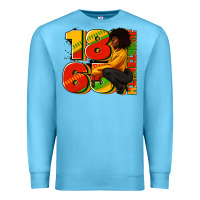 Ocean Blue 1865 Juneteenth afro woman Premium Sweatshirt - RanaPortraitStore