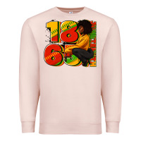Pale Pink 1865 Juneteenth afro woman Premium Sweatshirt - RanaPortraitStore