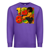 Purple 1865 Juneteenth afro woman Premium Sweatshirt - RanaPortraitStore