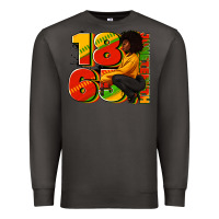 Smoke 1865 Juneteenth afro woman Premium Sweatshirt - RanaPortraitStore