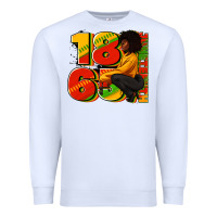 White 1865 Juneteenth afro woman Premium Sweatshirt - RanaPortraitStore