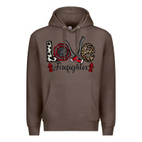 Coffee love firefighter Premium Hoodie - CowhideDigitalArt