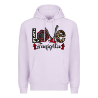 Lilac love firefighter Premium Hoodie - CowhideDigitalArt