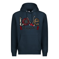 Navy love firefighter Premium Hoodie - CowhideDigitalArt