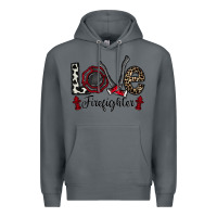 Rock love firefighter Premium Hoodie - CowhideDigitalArt