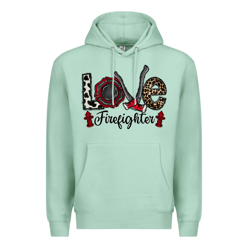 Love Firefighter Premium Hoodie by CowhideDigitalArt | Teevron