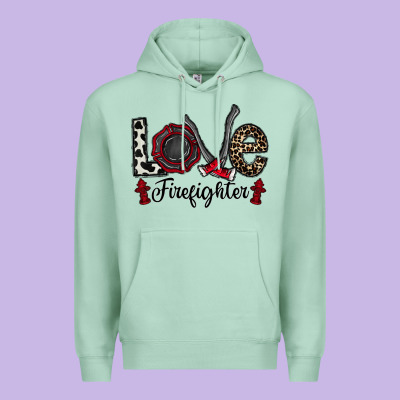 Love Firefighter Premium Hoodie Designed By Cowhidedigitalart