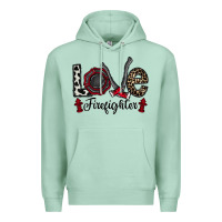 Seafoam love firefighter Premium Hoodie - CowhideDigitalArt