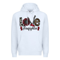 White love firefighter Premium Hoodie - CowhideDigitalArt