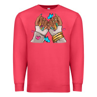 Cardinal Afro woman nail art Premium Sweatshirt - RanaPortraitStore