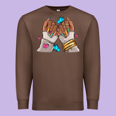 Premium Sweatshirt Afro woman nail art