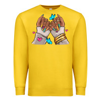 Lemon Afro woman nail art Premium Sweatshirt - RanaPortraitStore