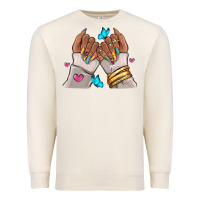 Sandshell Afro woman nail art Premium Sweatshirt - RanaPortraitStore