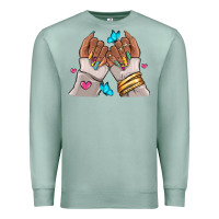 Seafoam Afro woman nail art Premium Sweatshirt - RanaPortraitStore
