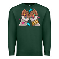 Sports Green Afro woman nail art Premium Sweatshirt - RanaPortraitStore