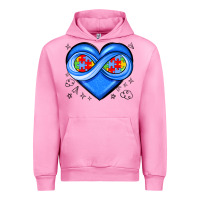 Fuchsia Pink infinity heart autism awareness Urban Hoodie - JahusDesignShop
