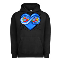 Pigment Black infinity heart autism awareness Urban Hoodie - JahusDesignShop