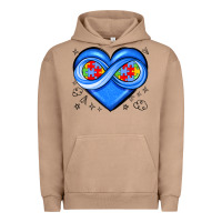 Pigment Burro infinity heart autism awareness Urban Hoodie - JahusDesignShop