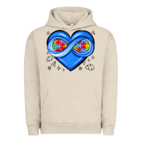 Pigment French Oak infinity heart autism awareness Urban Hoodie - JahusDesignShop