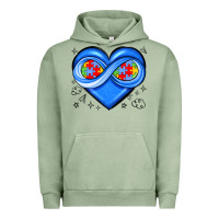 Pigment Oil Green infinity heart autism awareness Urban Hoodie - JahusDesignShop