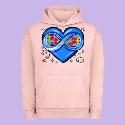 Infinity Heart Autism Awareness Urban Hoodie Designed By Jahusdesignshop