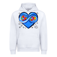 White infinity heart autism awareness Urban Hoodie - JahusDesignShop
