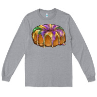 Heather Grey king cake Long Sleeve Tee - BarkalooDesign
