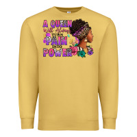 Antique Gold A queen will always turn pain into power Premium Sweatshirt - RanaPortraitStore