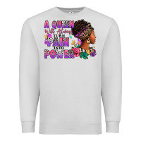 Dove Grey A queen will always turn pain into power Premium Sweatshirt - RanaPortraitStore
