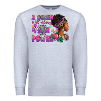 Heather Grey A queen will always turn pain into power Premium Sweatshirt - RanaPortraitStore