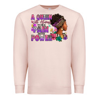 Pale Pink A queen will always turn pain into power Premium Sweatshirt - RanaPortraitStore
