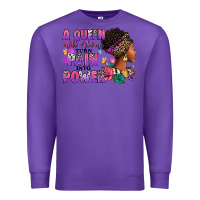 Purple A queen will always turn pain into power Premium Sweatshirt - RanaPortraitStore