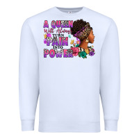 White A queen will always turn pain into power Premium Sweatshirt - RanaPortraitStore