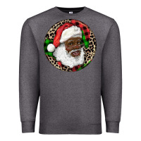 Charcoal Heather Afro Santa Christmas Premium Sweatshirt - RanaPortraitStore