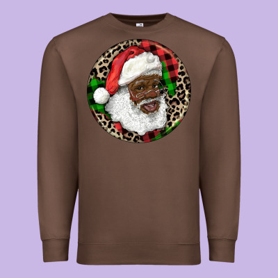 Premium Sweatshirt Afro Santa Christmas
