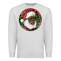 Dove Grey Afro Santa Christmas Premium Sweatshirt - RanaPortraitStore