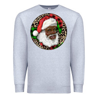 Heather Grey Afro Santa Christmas Premium Sweatshirt - RanaPortraitStore