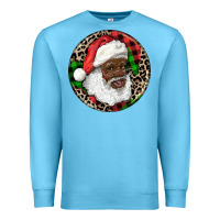 Ocean Blue Afro Santa Christmas Premium Sweatshirt - RanaPortraitStore