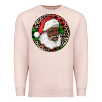 Pale Pink Afro Santa Christmas Premium Sweatshirt - RanaPortraitStore