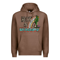 Chestnut not a hugger Premium Hoodie - CowhideDigitalArt