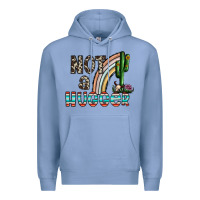 Colony Blue not a hugger Premium Hoodie - CowhideDigitalArt