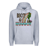 Heather Grey not a hugger Premium Hoodie - CowhideDigitalArt