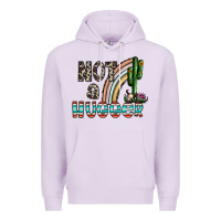 Lilac not a hugger Premium Hoodie - CowhideDigitalArt