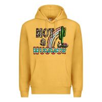 Mustard not a hugger Premium Hoodie - CowhideDigitalArt