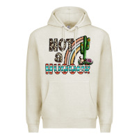 Oatmeal Heather not a hugger Premium Hoodie - CowhideDigitalArt