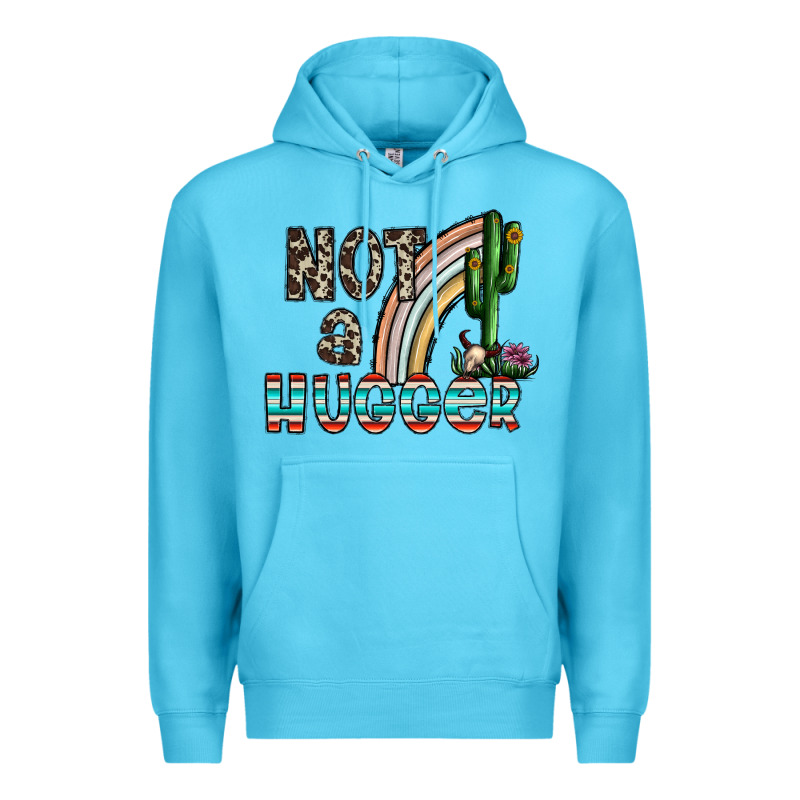 Not A Hugger Premium Hoodie by CowhideDigitalArt | Teevron