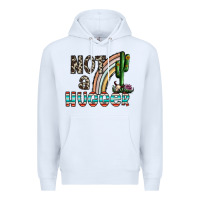 White not a hugger Premium Hoodie - CowhideDigitalArt