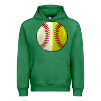 Emerald half baseball softball Urban Hoodie - JahusDesignShop
